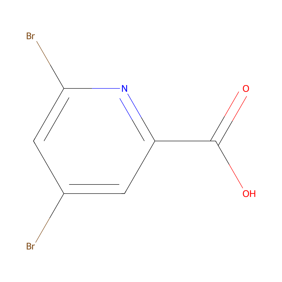4,6-Dibromopicolinic acid molecular structure, CAS 1060815-78-2
