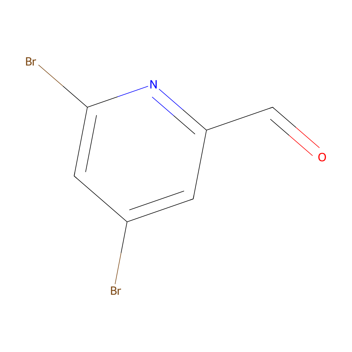 4,6-Dibromopicolinaldehyde molecular structure, CAS 1060815-81-7