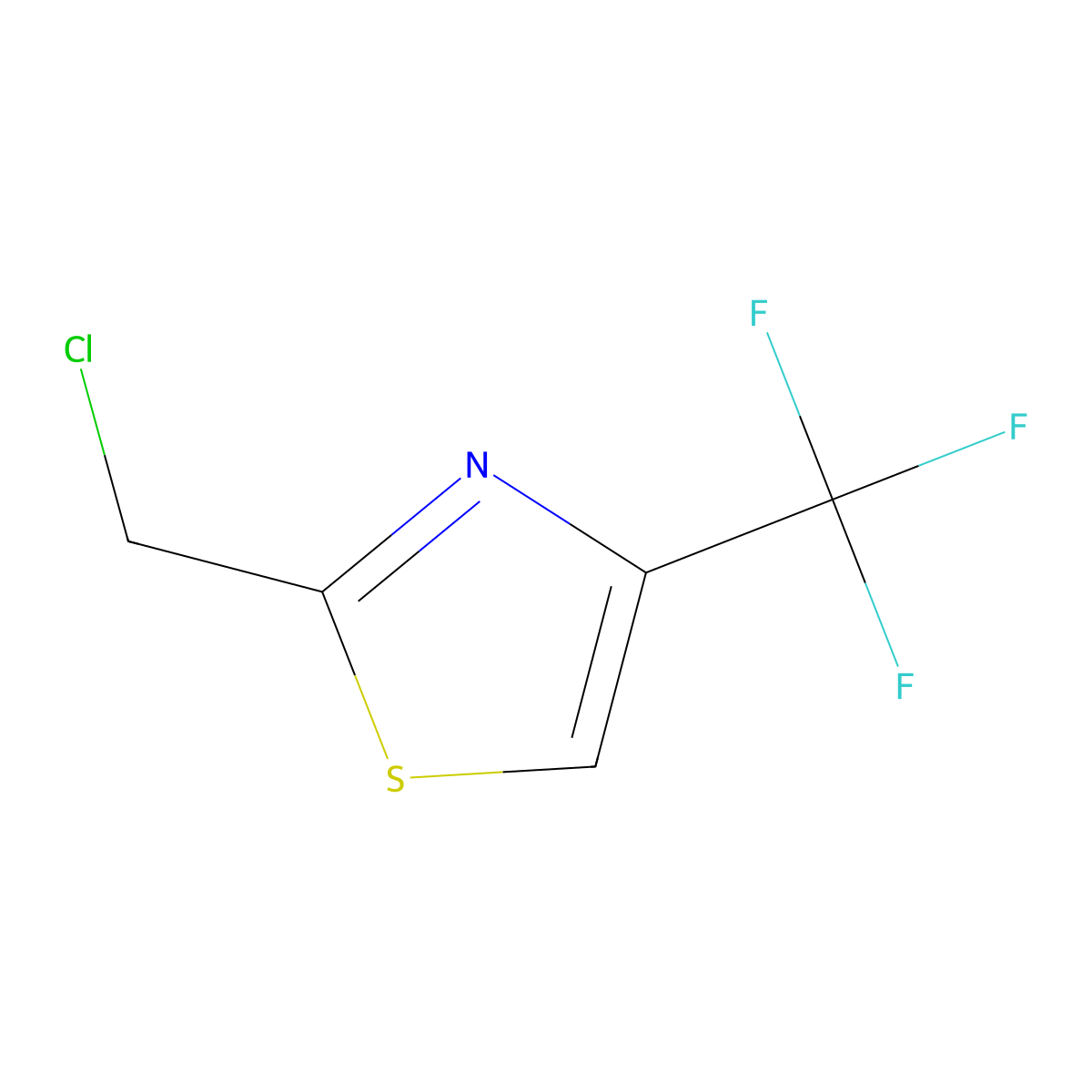 2-(Chloromethyl)-4-(trifluoromethyl)-1,3-thiazole molecular structure, CAS 1060815-98-6