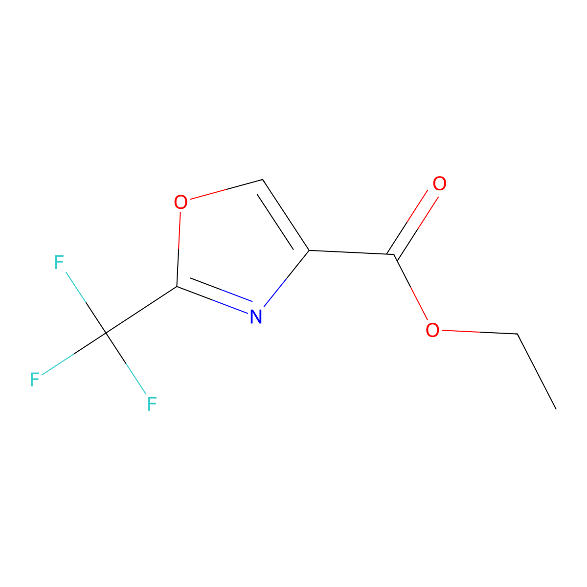 Ethyl 2-(trifluoromethyl)-1,3-oxazole-4-carboxylate molecular structure, CAS 1060815-99-7
