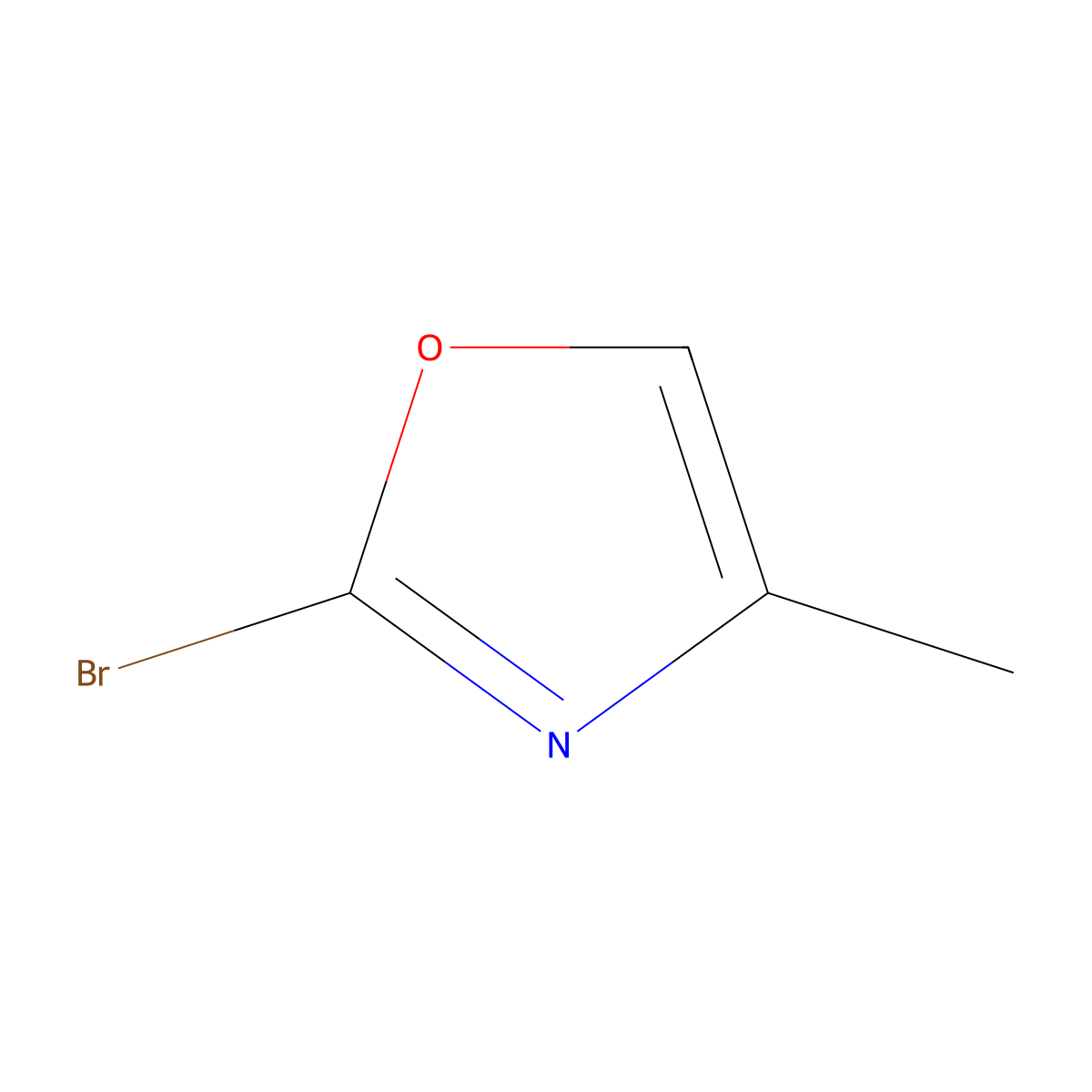 2-Bromo-4-methyl-1,3-oxazole molecular structure, CAS 1060816-11-6