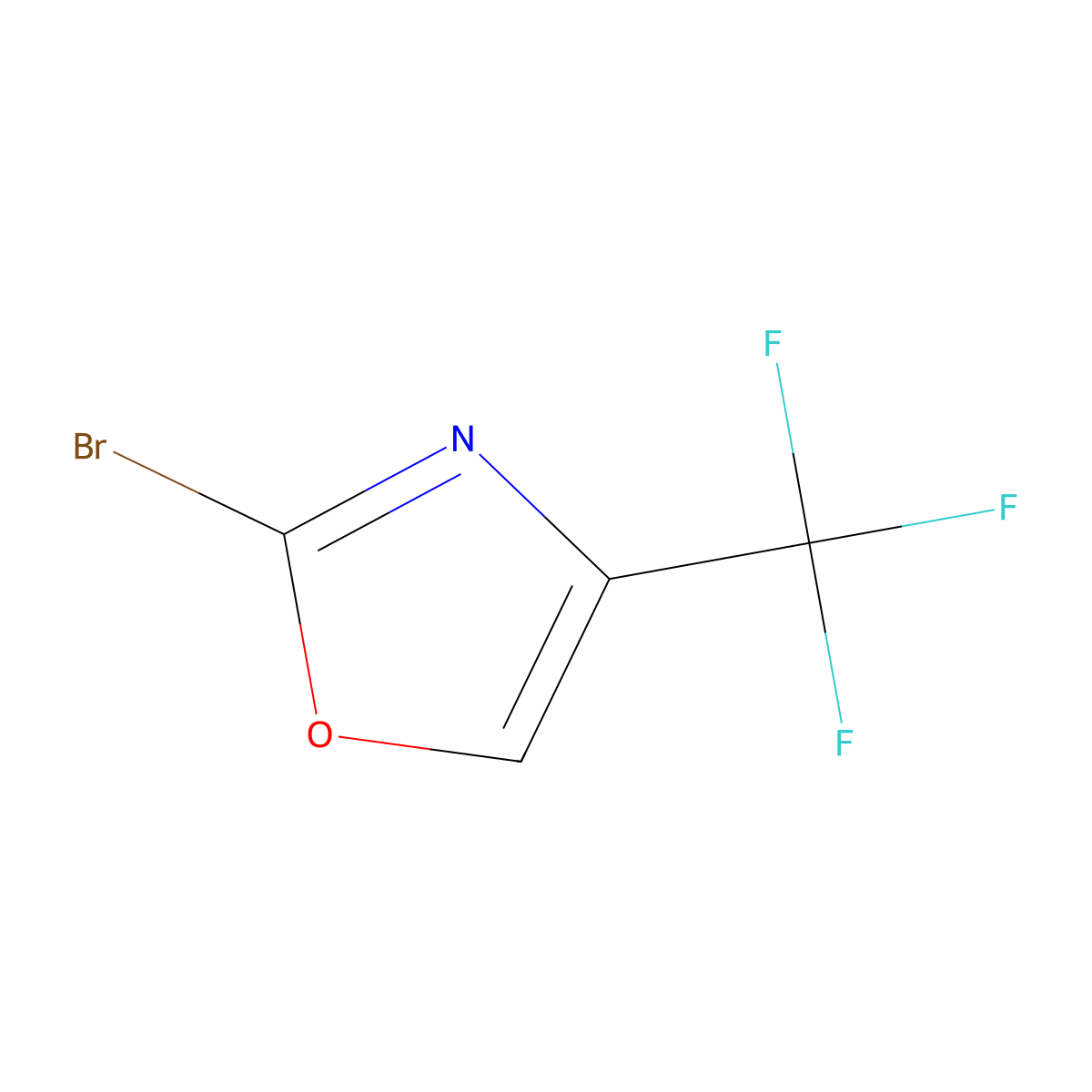 2-Bromo-4-(trifluoromethyl)-1,3-oxazole molecular structure, CAS 1060816-14-9
