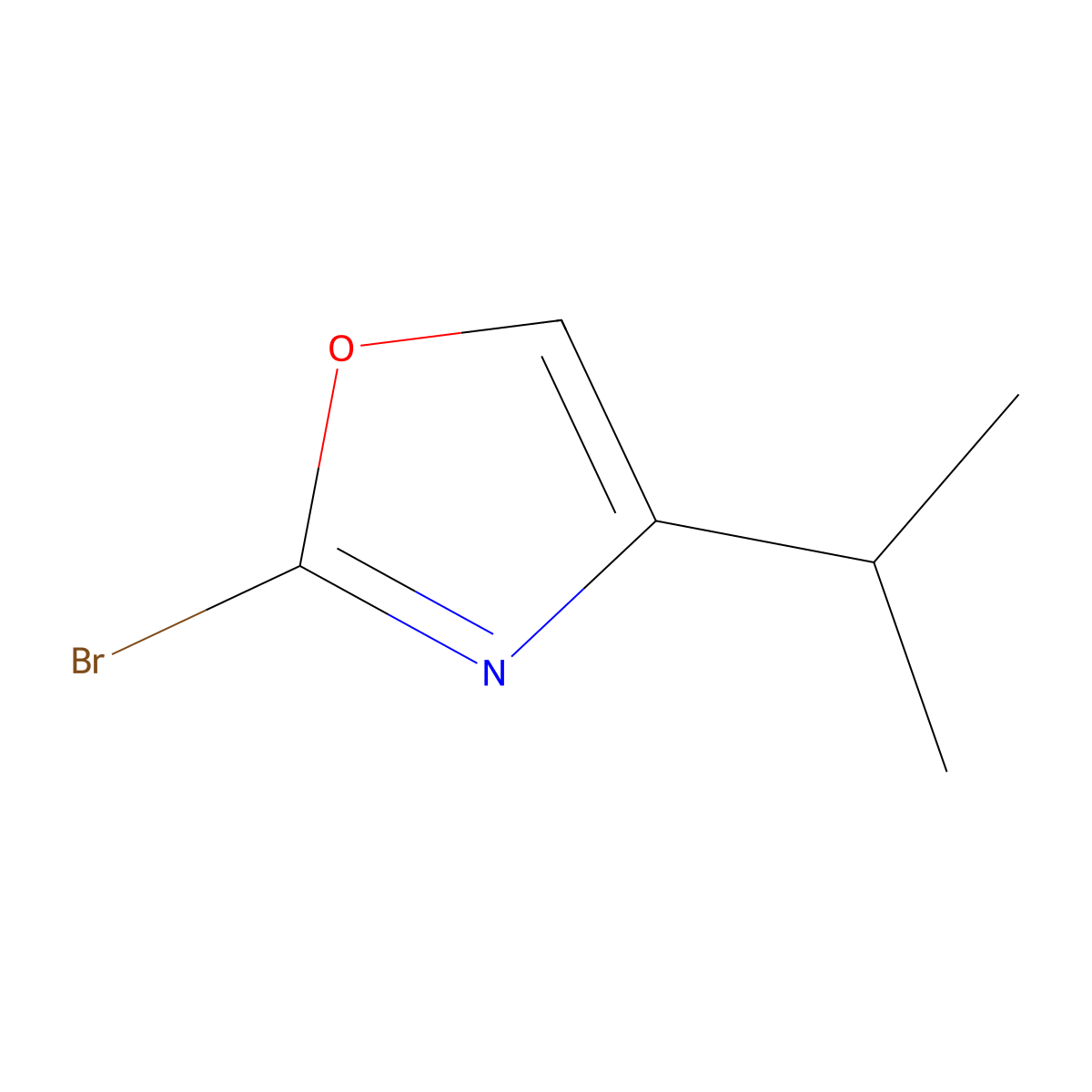 2-Bromo-4-isopropyloxazole molecular structure, CAS 1060816-18-3