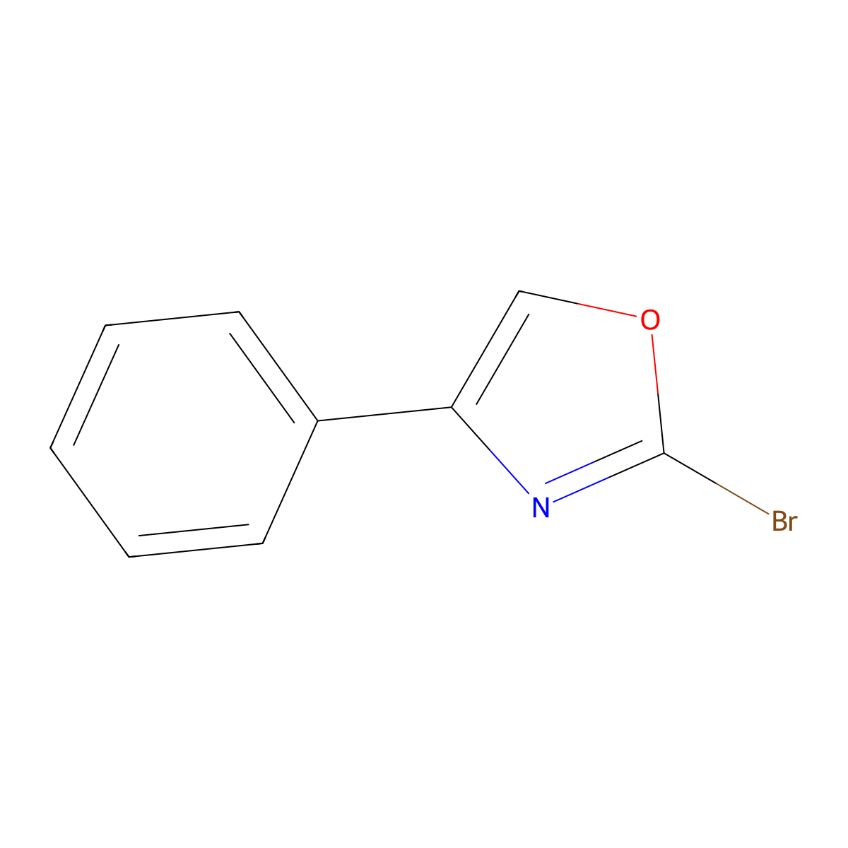 2-Bromo-4-phenyl-1,3-oxazole molecular structure, CAS 1060816-19-4