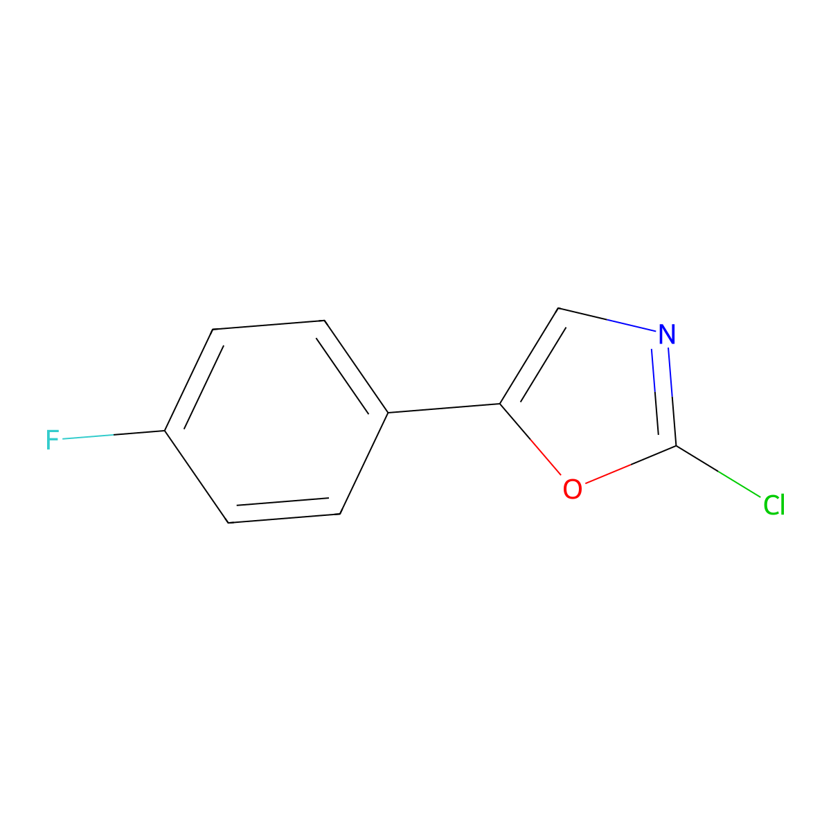 2-Chloro-5-(4-fluorophenyl)oxazole molecular structure, CAS 1060816-27-4