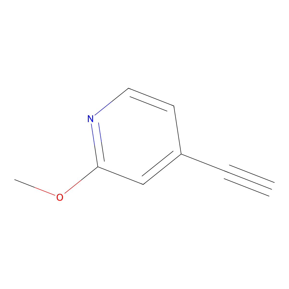 4-Ethynyl-2-methoxypyridine molecular structure, CAS 1060816-39-8
