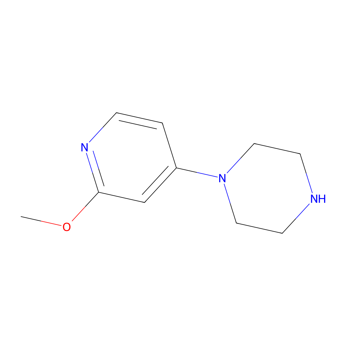 1-(2-Methoxypyridin-4-YL)piperazine molecular structure, CAS 1060816-41-2