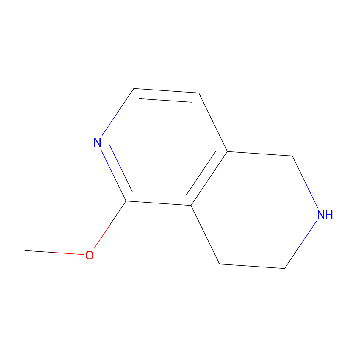 1,2,3,4-Tetrahydro-5-methoxy-2,6-naphthyridine molecular structure, CAS 1060816-48-9