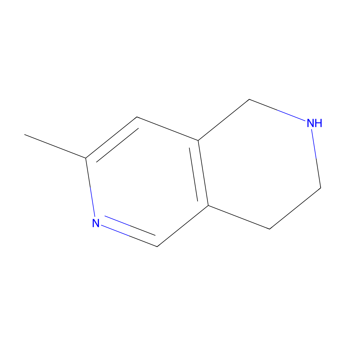 7-Methyl-1,2,3,4-tetrahydro-2,6-naphthyridine molecular structure, CAS 1060816-49-0