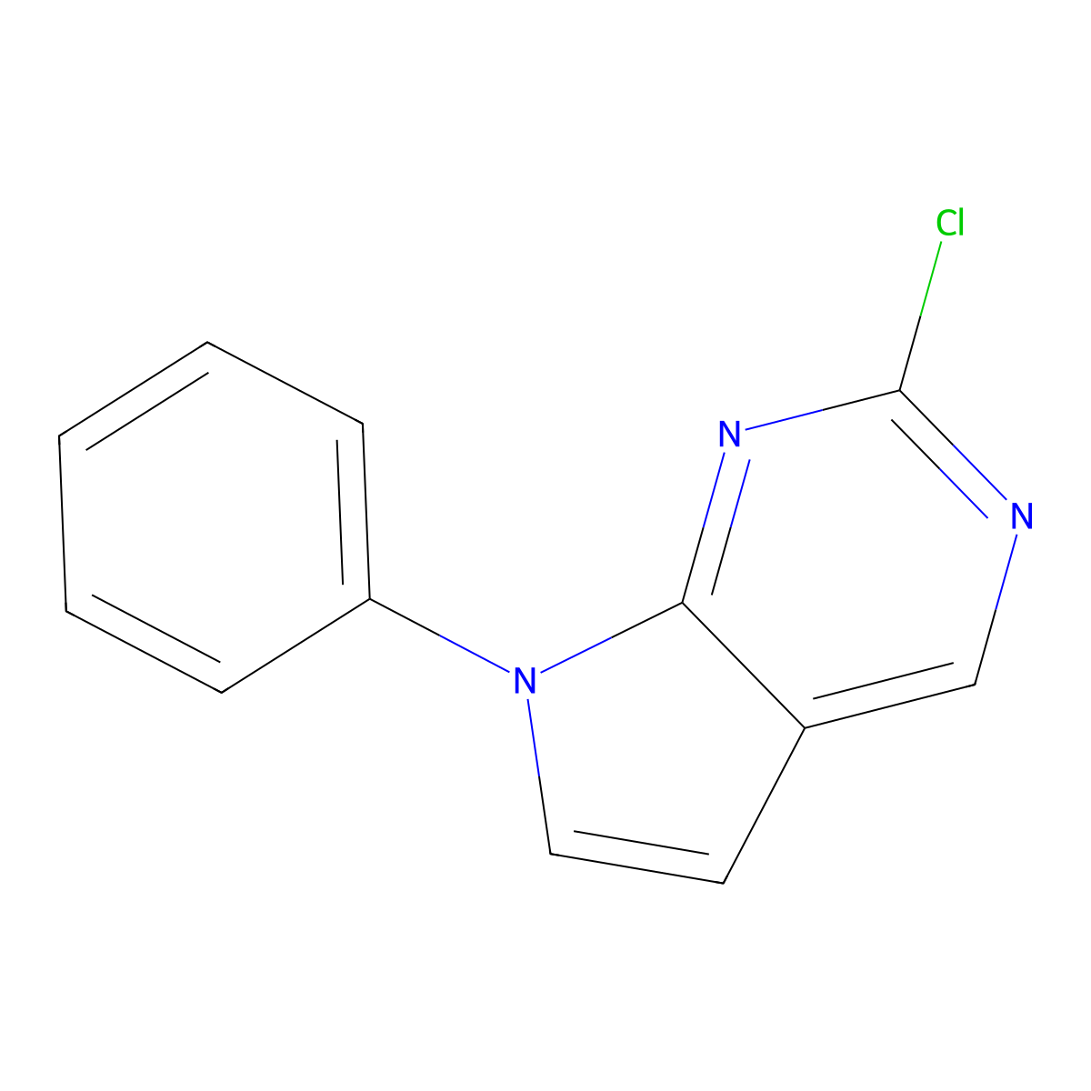 2-Chloro-7-phenyl-7H-pyrrolo[2,3-D]pyrimidine molecular structure, CAS 1060816-65-0