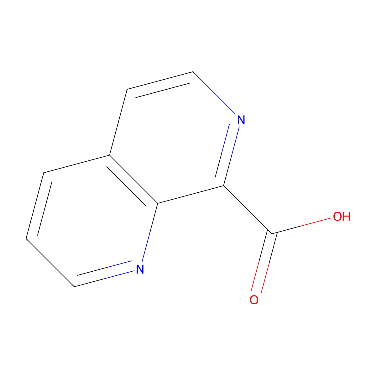 1,7-Naphthyridine-8-carboxylic acid molecular structure, CAS 1060816-77-4