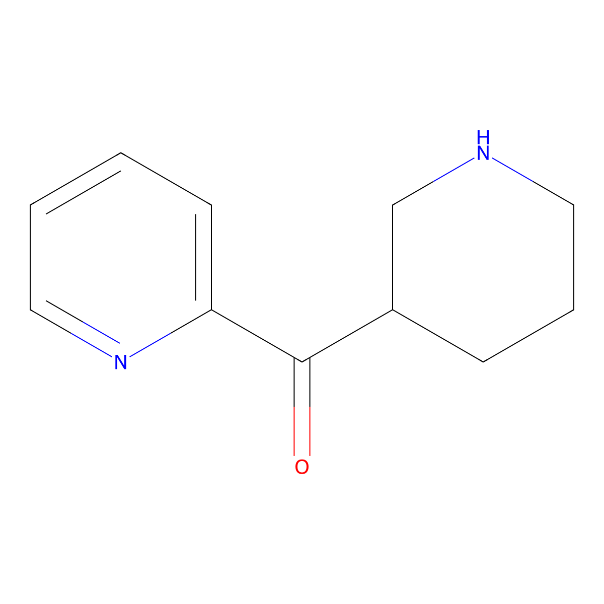 Piperidin-3-yl(pyridin-2-yl)methanone molecular structure, CAS 1060817-03-9
