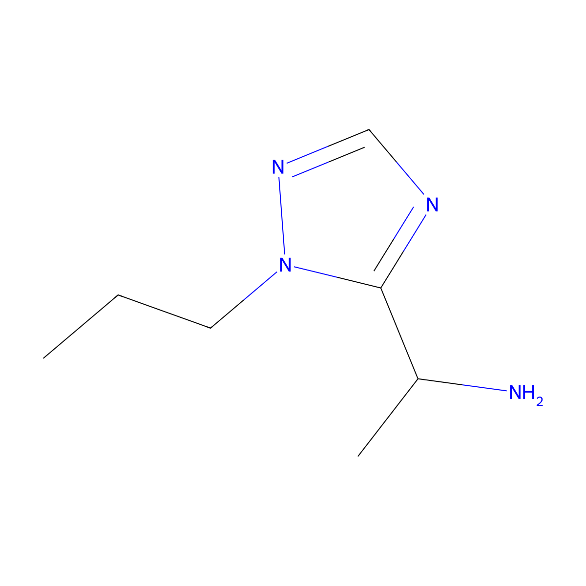 1-(1-Propyl-1H-1,2,4-triazol-5-YL)ethanamine molecular structure, CAS 1060817-05-1