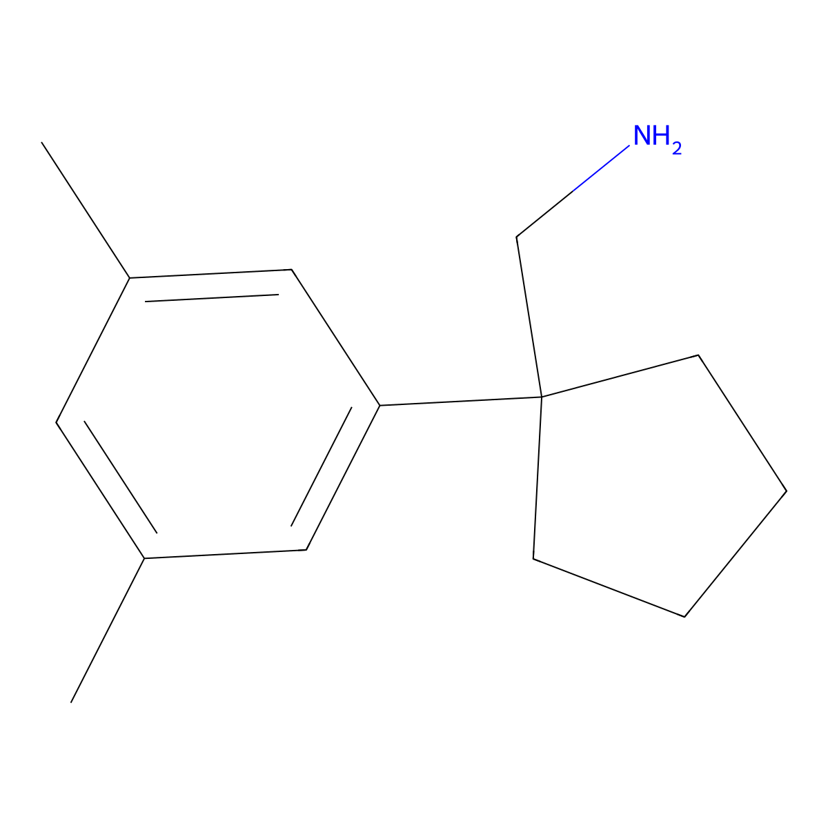 1-[1-(3,5-Dimethylphenyl)cyclopentyl]methanamine molecular structure, CAS 1060817-13-1
