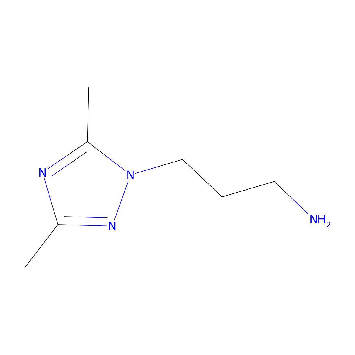 3-(3,5-Dimethyl-1H-1,2,4-triazol-1-yl)-1-propanamine molecular structure, CAS 1060817-15-3