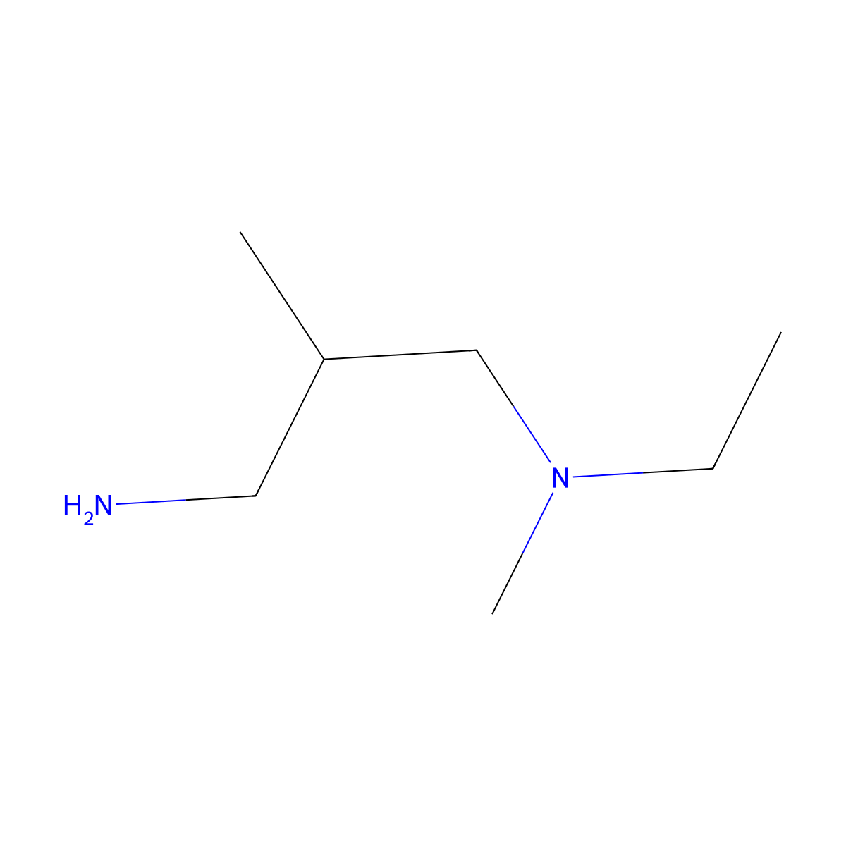 N-(3-amino-2-methylpropyl)-N-ethyl-N-methylamine molecular structure, CAS 1060817-17-5