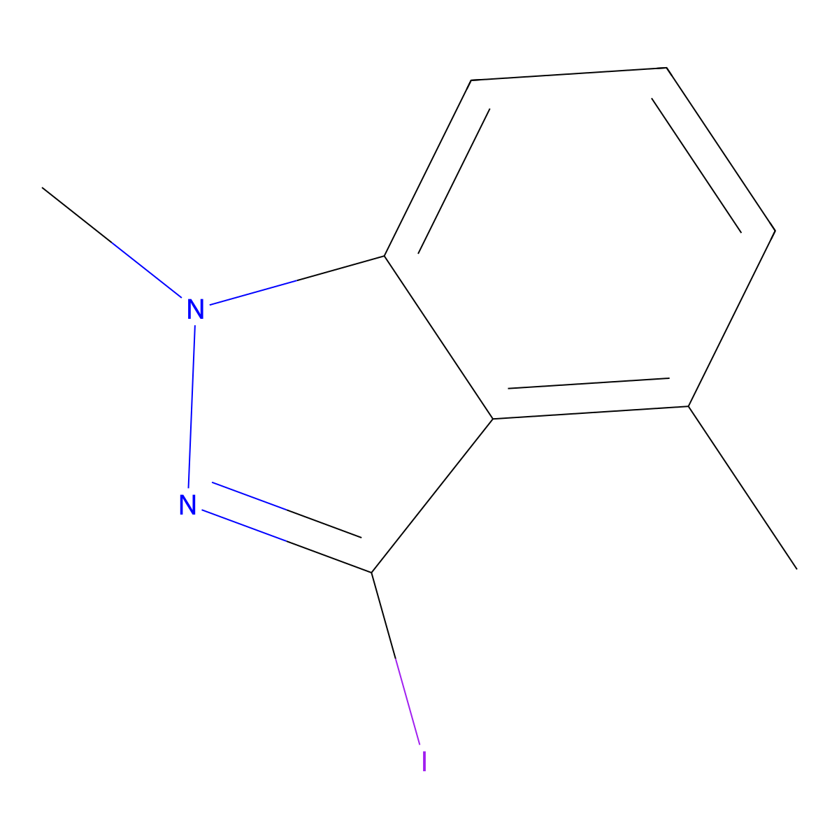 3-Iodo-1,4-dimethyl-1H-indazole molecular structure, CAS 1060817-19-7