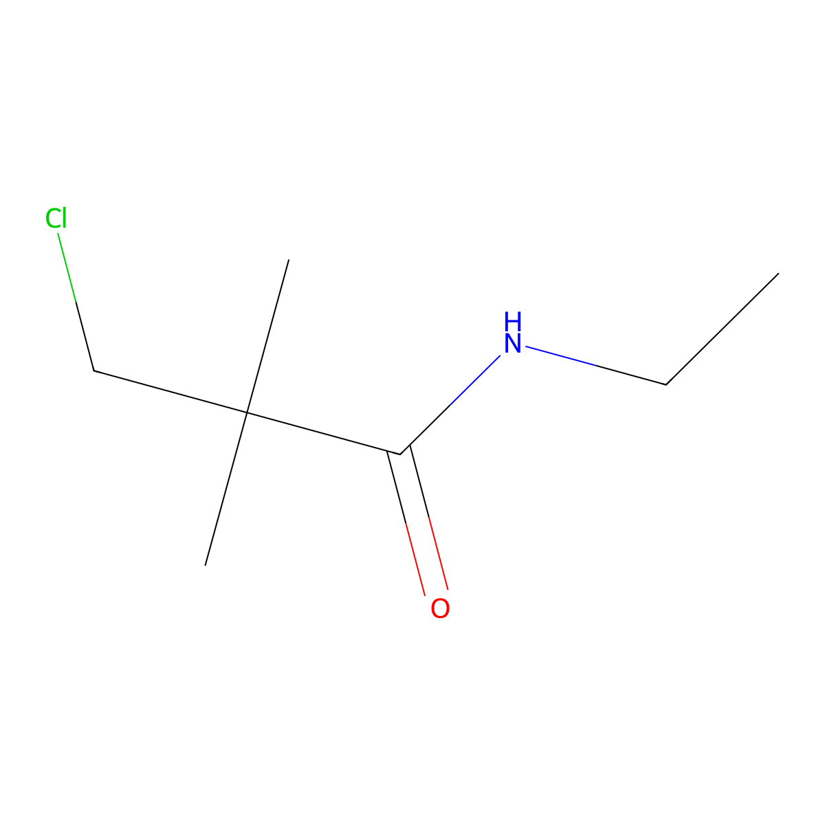 3-Chloro-N-ethyl-2,2-dimethylpropanamide molecular structure, CAS 1060817-21-1