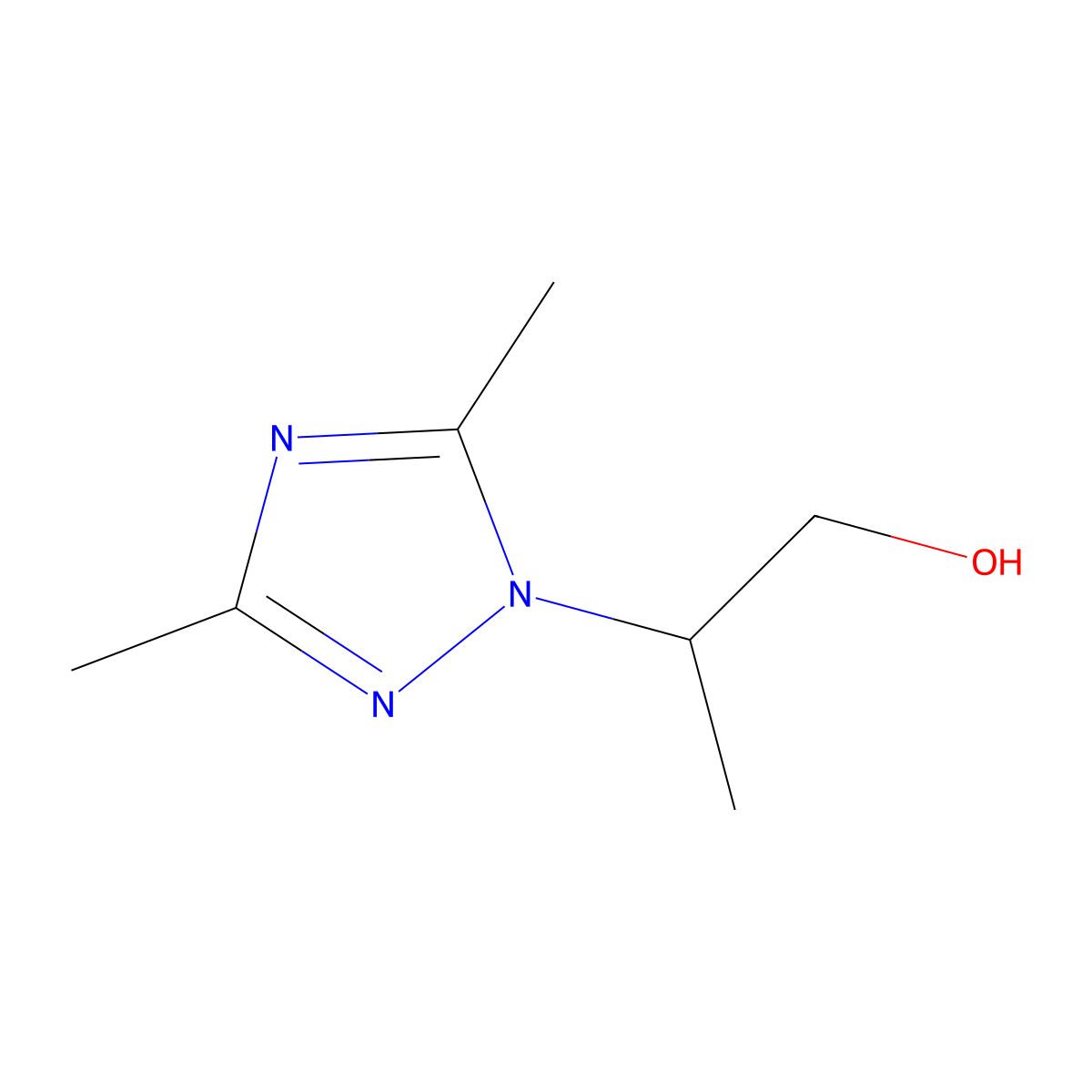 2-(3,5-Dimethyl-1H-1,2,4-triazol-1-YL)-1-propanol molecular structure, CAS 1060817-28-8