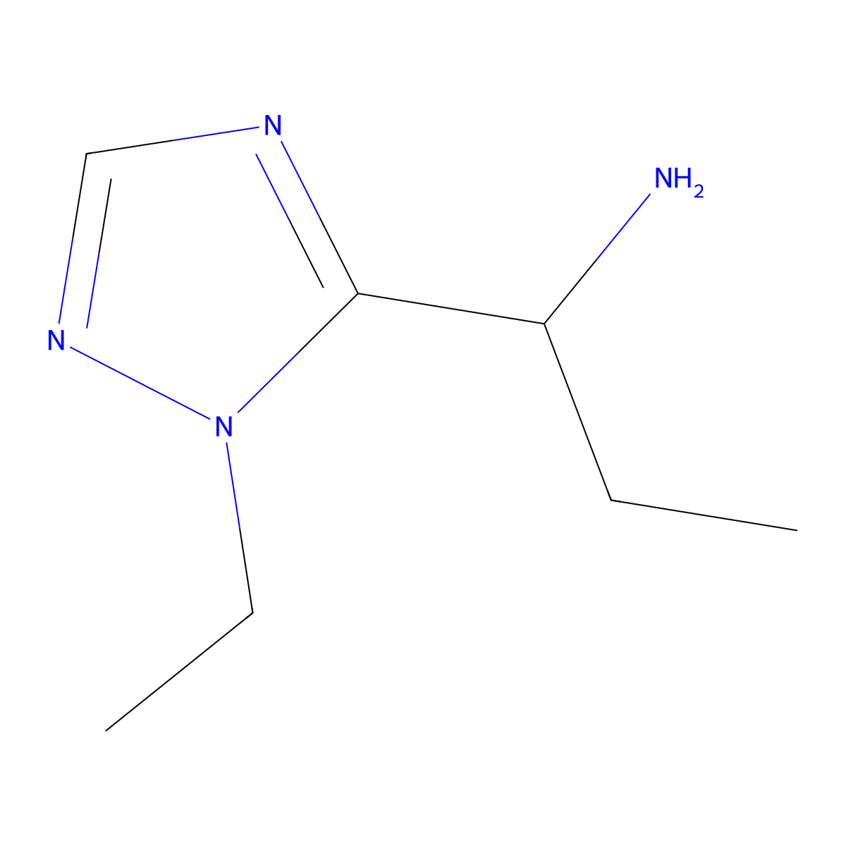 1-(1-Ethyl-1H-1,2,4-triazol-5-YL)-1-propanamine molecular structure, CAS 1060817-32-4