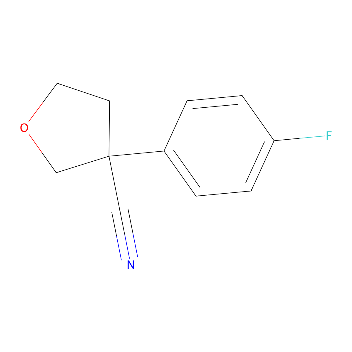 3-(4-Fluorophenyl)tetrahydro-3-furancarbonitrile molecular structure, CAS 1060817-36-8