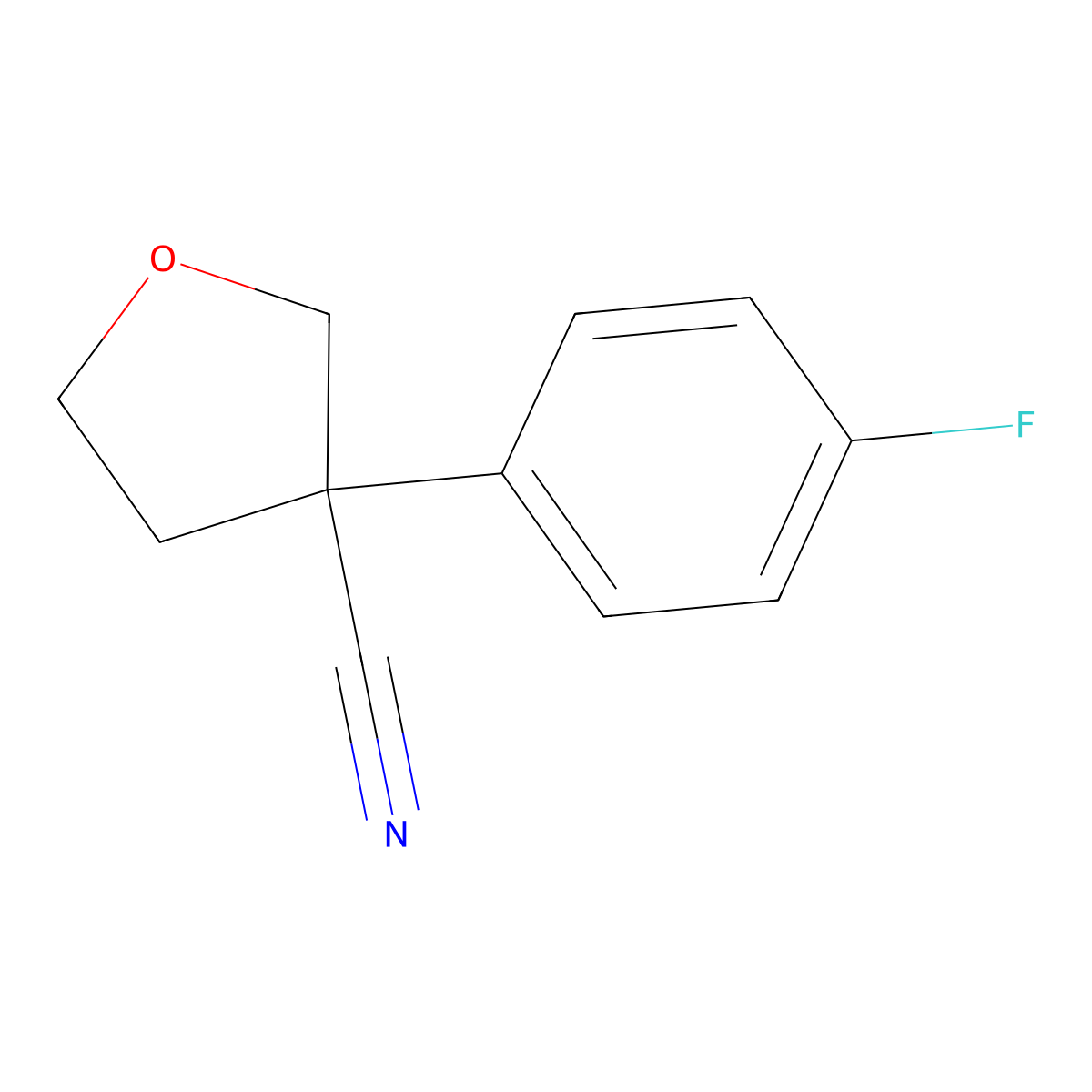 3-(4-Fluorophenyl)tetrahydro-3-furancarbonitrile molecular structure, CAS 1060817-36-8