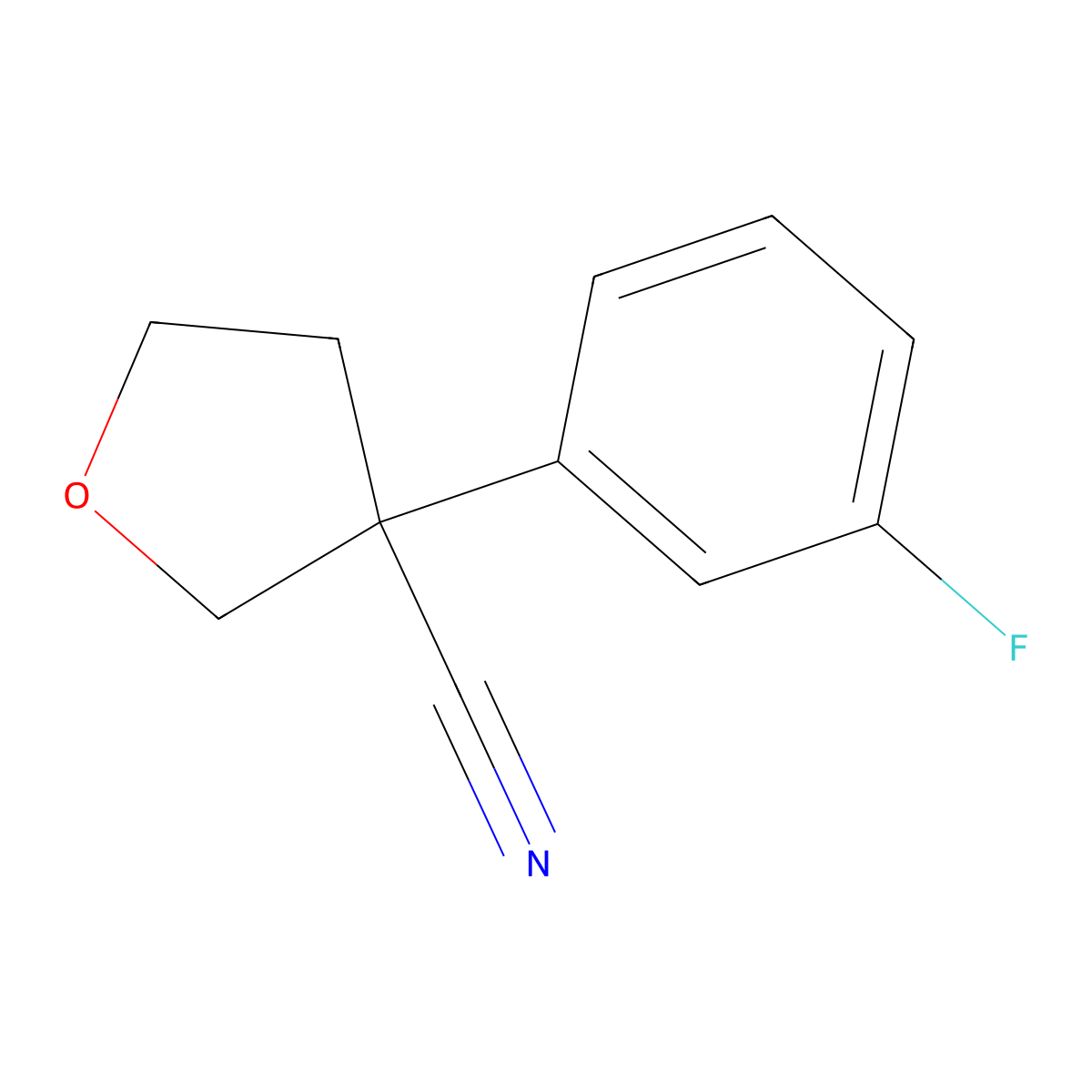3-(3-Fluorophenyl)tetrahydro-3-furancarbonitrile molecular structure, CAS 1060817-43-7