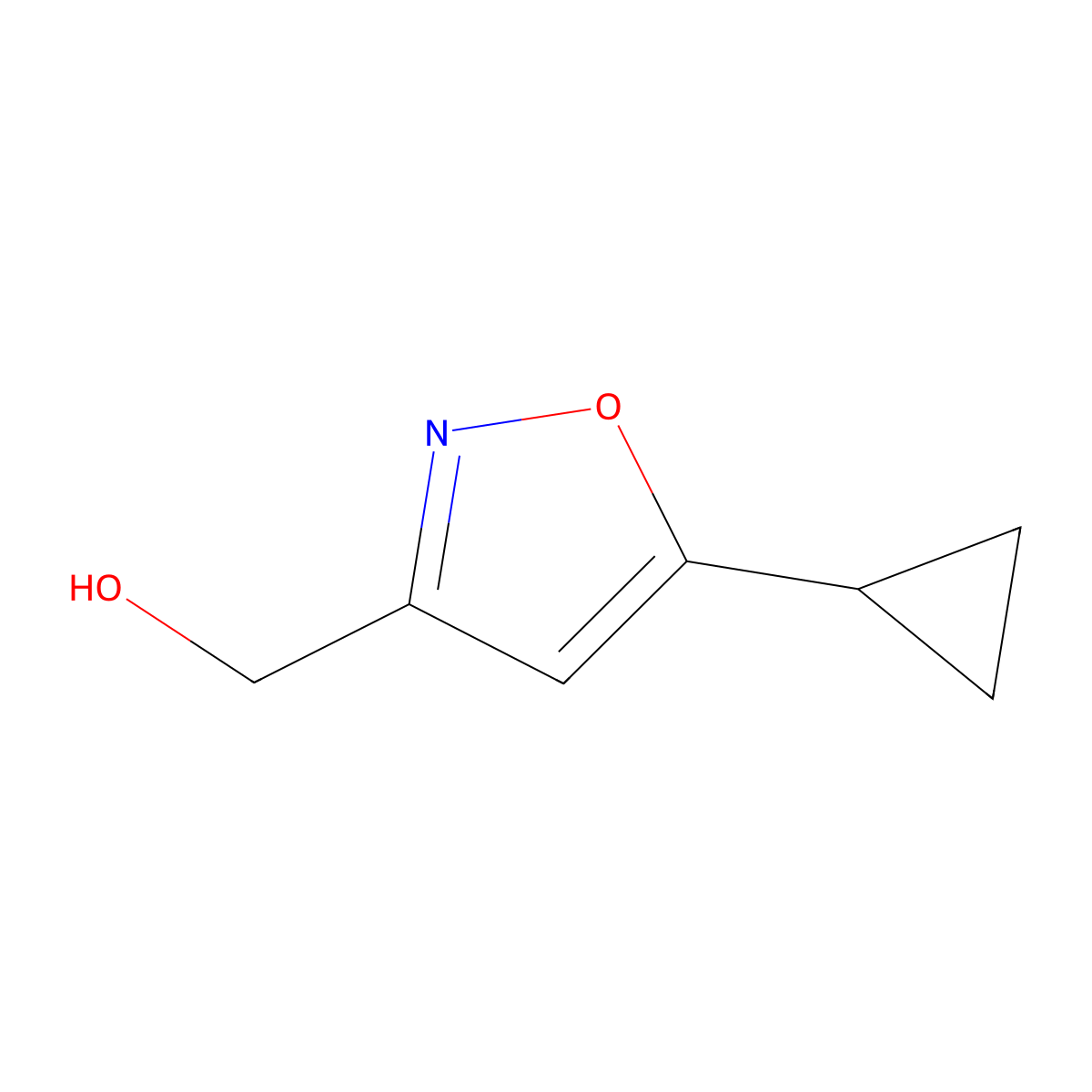 (5-Cyclopropyl-1,2-oxazol-3-yl)methanol molecular structure, CAS 1060817-48-2