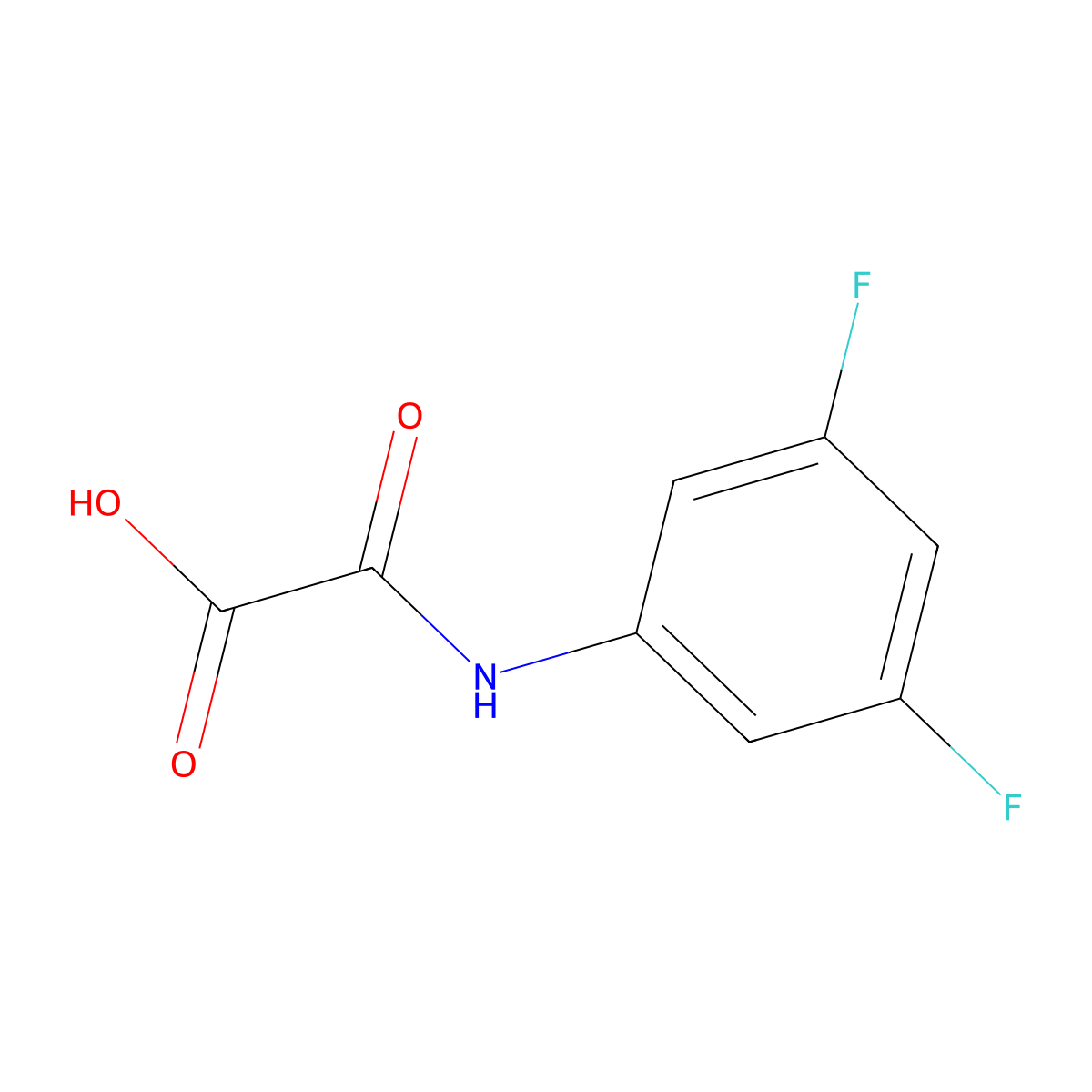 [(3,5-Difluorophenyl)amino](oxo)acetic acid molecular structure, CAS 1060817-53-9