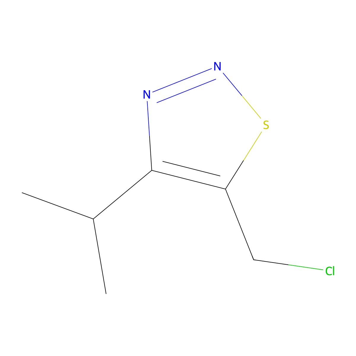 5-(Chloromethyl)-4-isopropyl-1,2,3-thiadiazole molecular structure, CAS 1060817-54-0