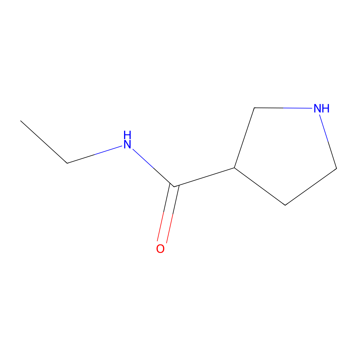 N-Ethylpyrrolidine-3-carboxamide molecular structure, CAS 1060817-56-2