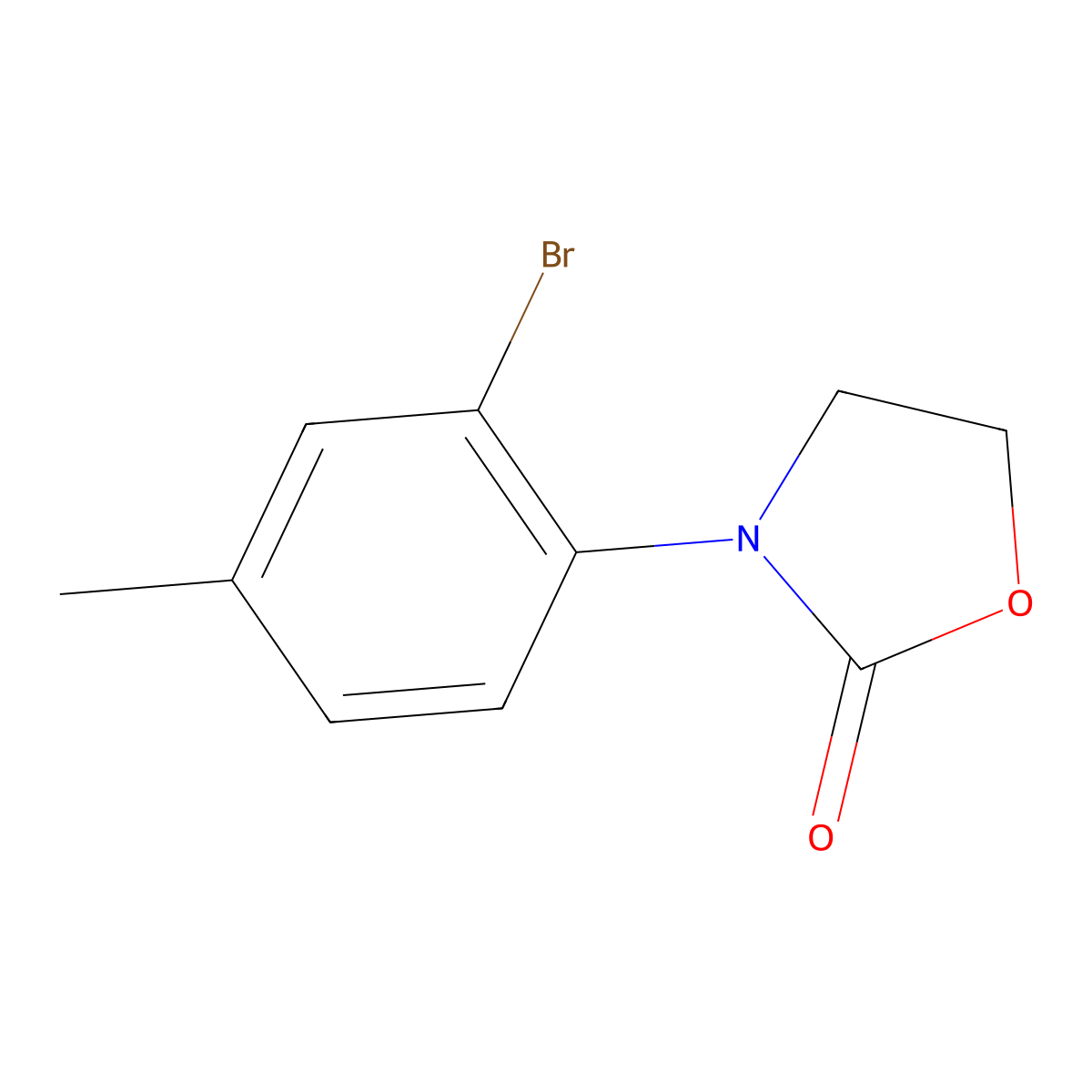 3-(2-Bromo-4-methylphenyl)-1,3-oxazolidin-2-one molecular structure, CAS 1060817-68-6