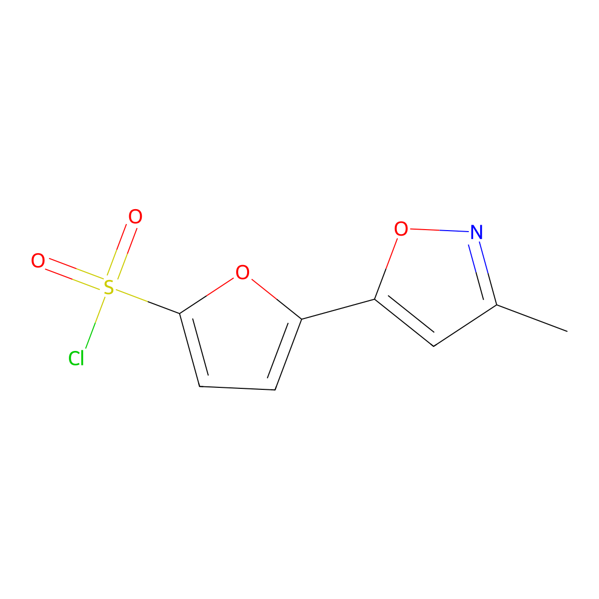 5-(3-Methyl-5-isoxazolyl)-2-furansulfonyl chloride molecular structure, CAS 1060817-75-5