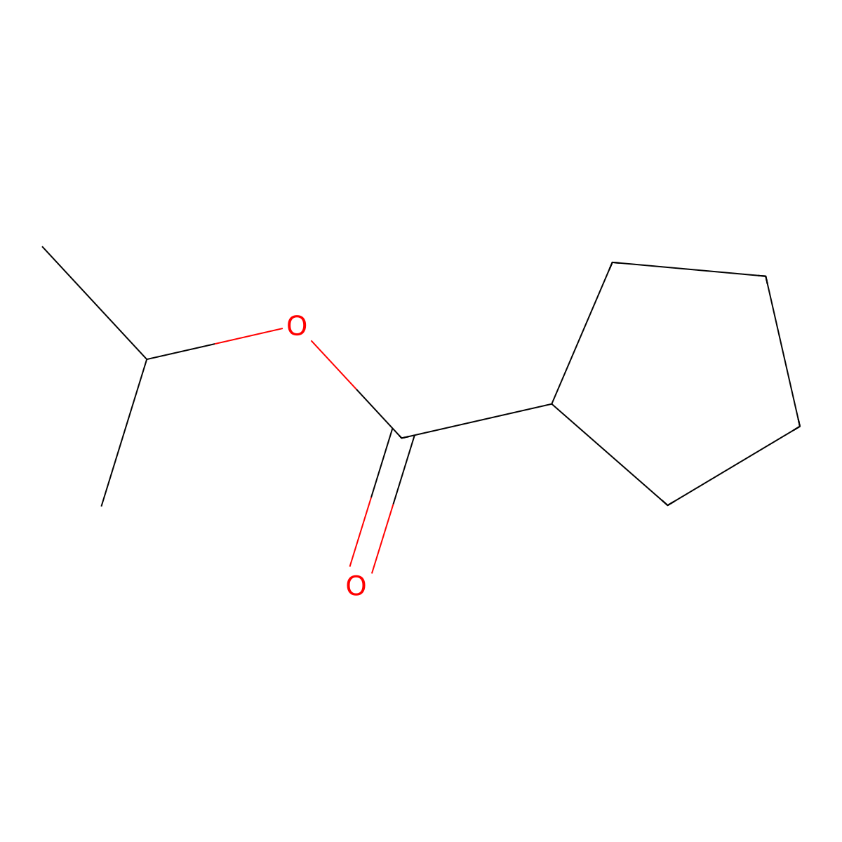 1-Methylethyl cyclopentanecarboxylate molecular structure, CAS 106083-73-2