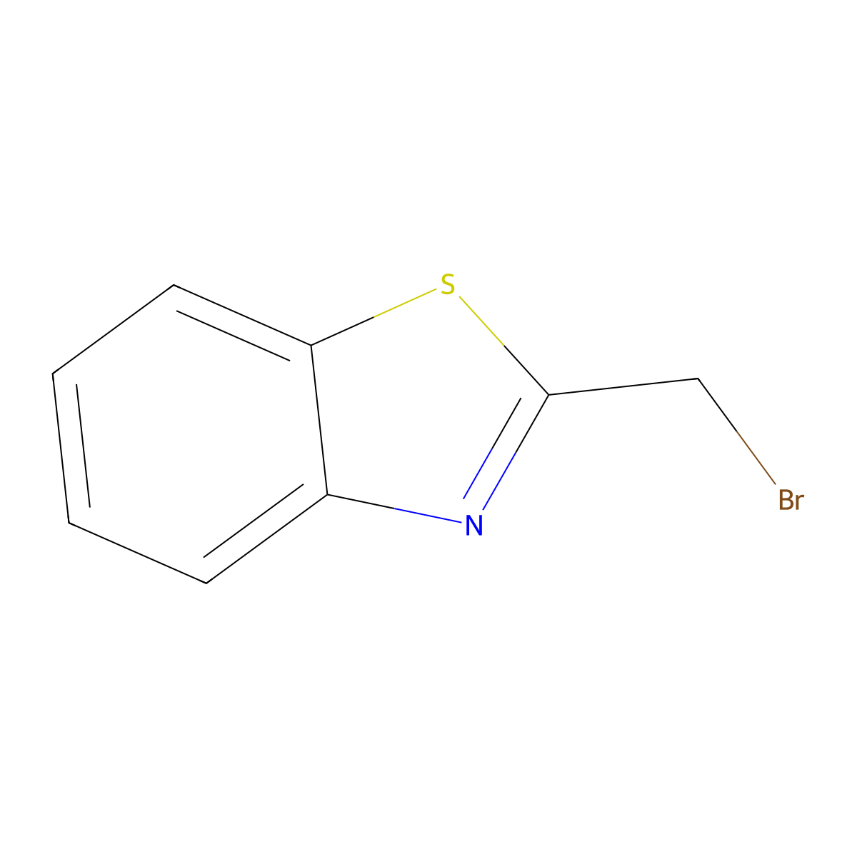 2-(Bromomethyl)-1,3-benzothiazole molecular structure, CAS 106086-78-6