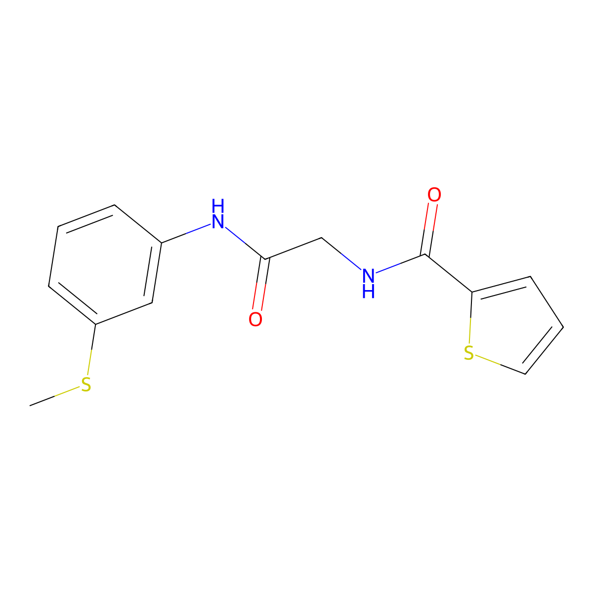 N-(2-{[3-(methylsulfanyl)phenyl]amino}-2-oxoethyl)thiophene-2-carboxamide molecular structure, CAS 1060873-18-8