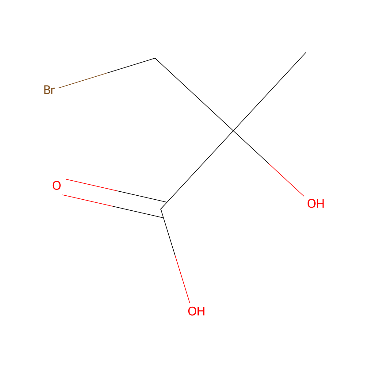 3-Bromo-2-hydroxy-2-methylpropanoic acid molecular structure, CAS 106089-20-7