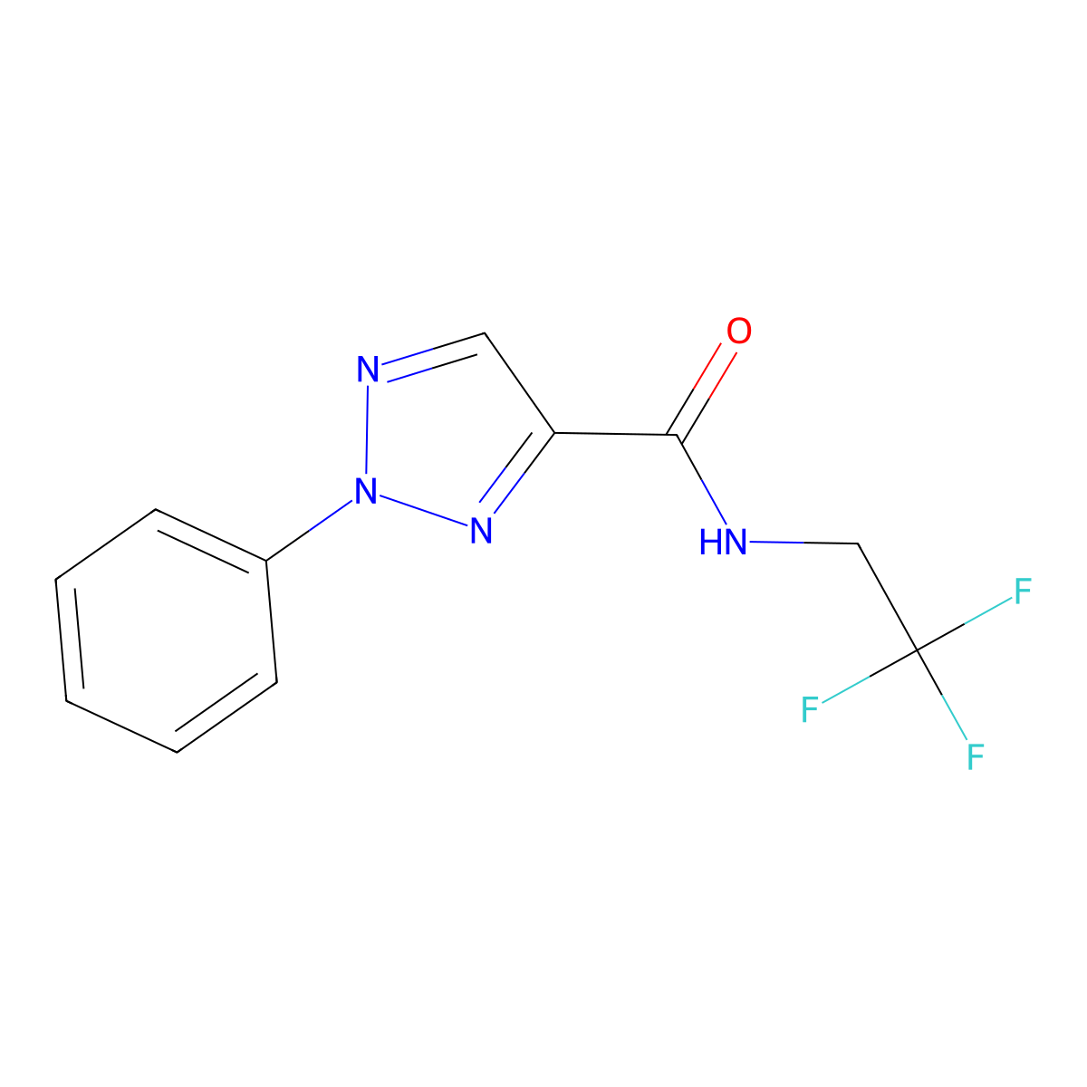 2-phenyl-N-(2,2,2-trifluoroethyl)-2H-1,2,3-triazole-4-carboxamide molecular structure, CAS 1060895-56-8