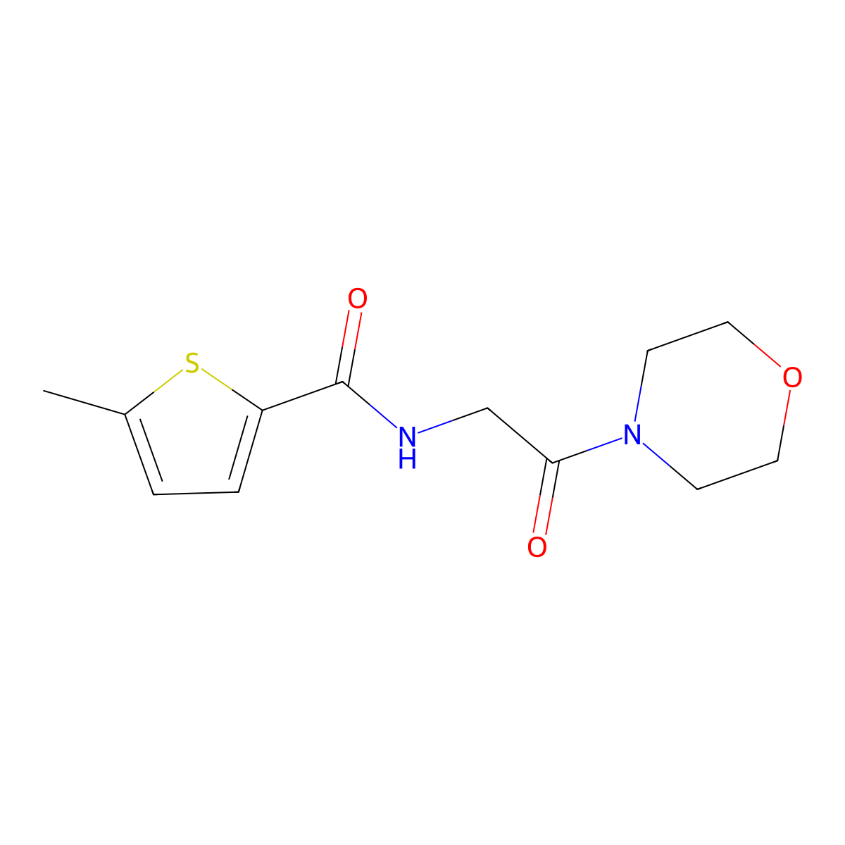 5-Methyl-N-(2-morpholino-2-oxoethyl)thiophene-2-carboxamide molecular structure, CAS 1060927-04-9