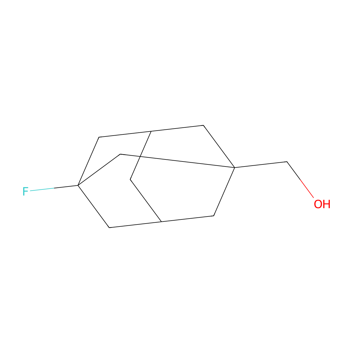 (3-Fluoroadamantan-1-yl)methanol molecular structure, CAS 106094-47-7