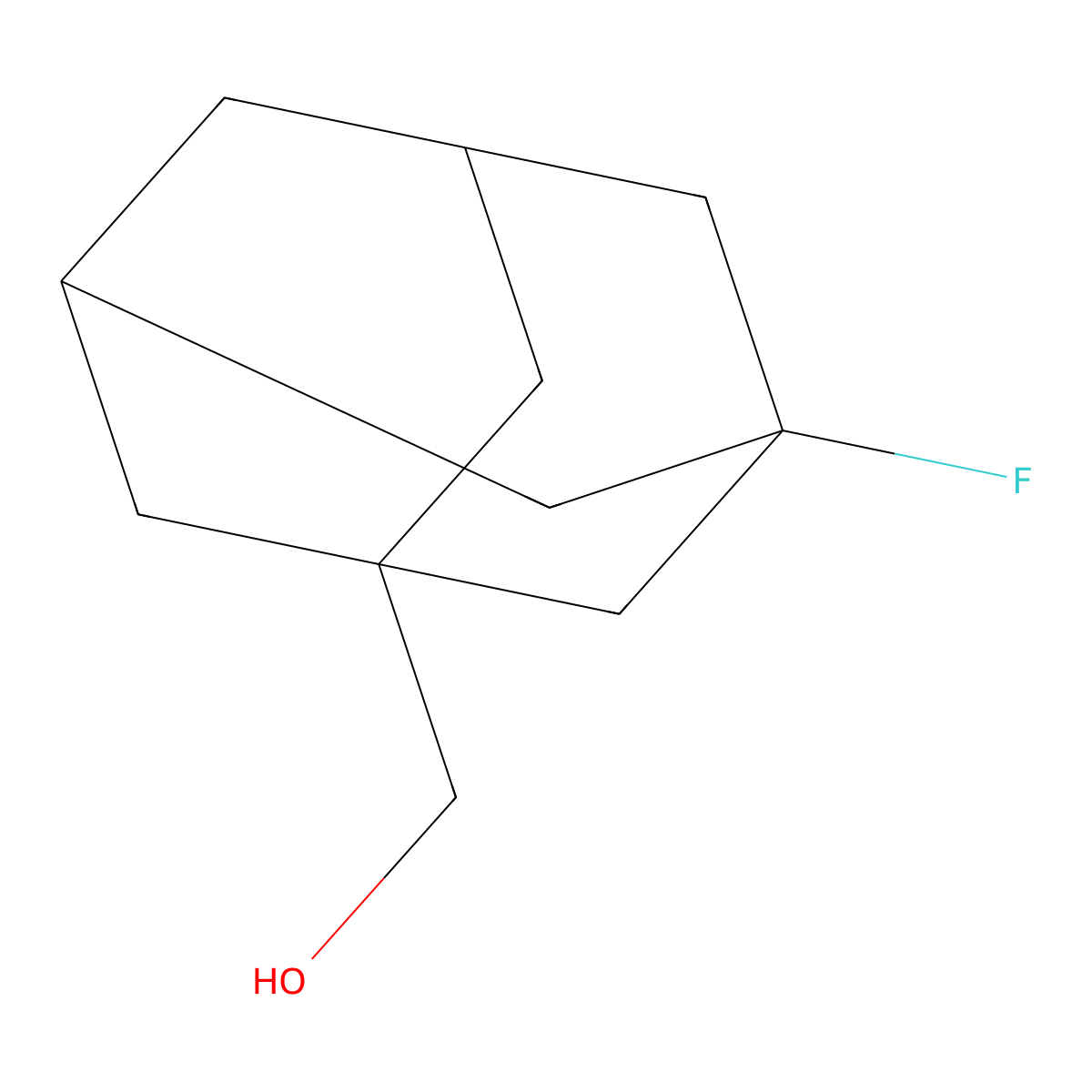 (3-Fluoroadamantan-1-yl)methanol molecular structure, CAS 106094-47-7