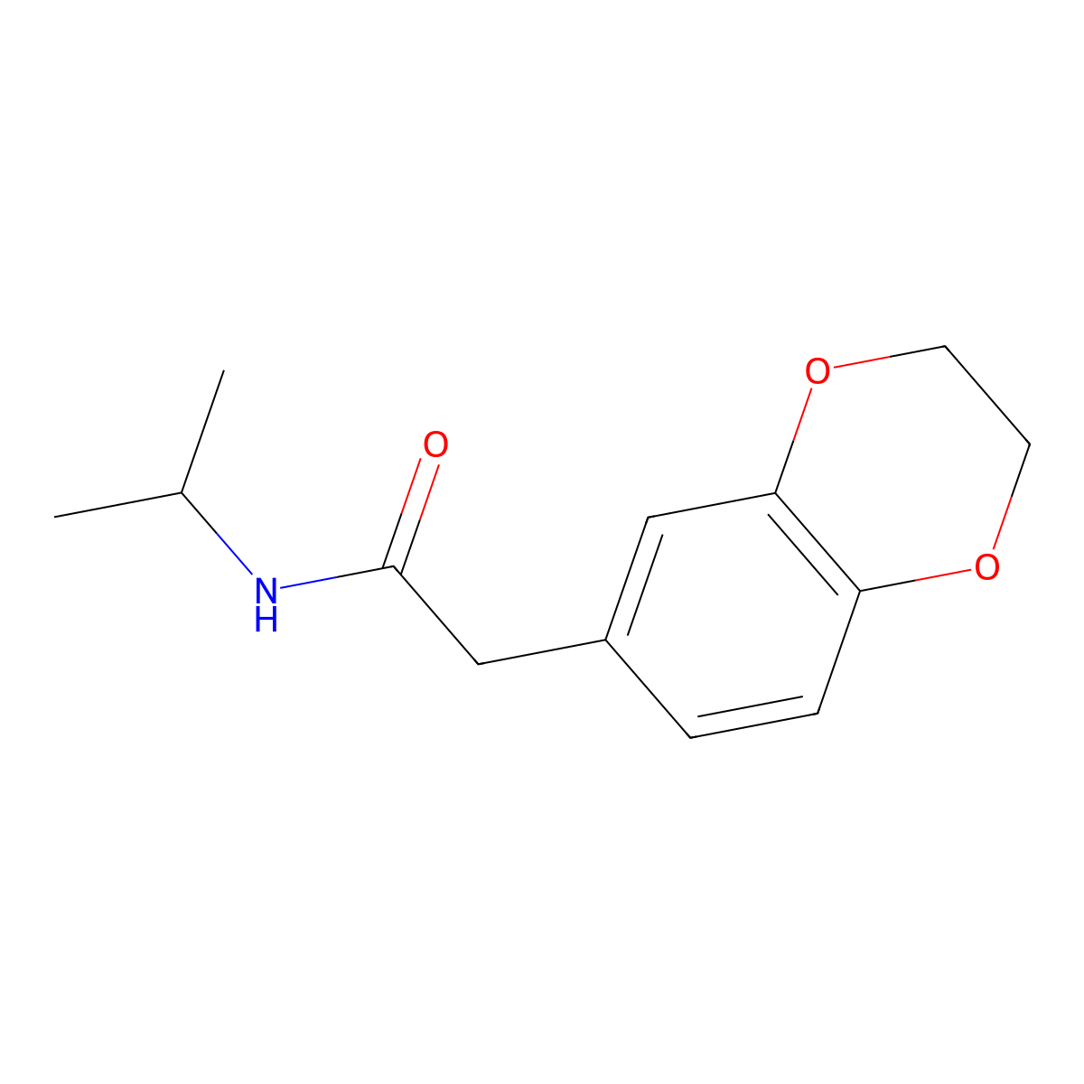 2-(2,3-Dihydrobenzo[b][1,4]dioxin-6-yl)-N-isopropylacetamide molecular structure, CAS 1060945-51-8