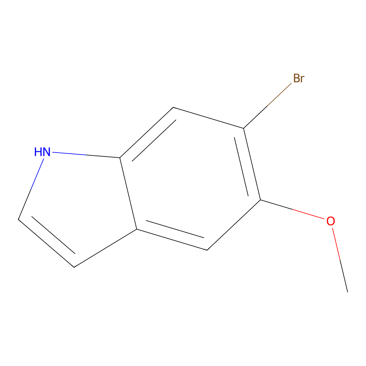 6-Bromo-5-methoxy-1H-indole molecular structure, CAS 106103-36-0