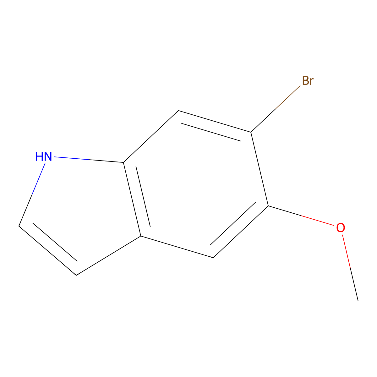 6-Bromo-5-methoxy-1H-indole molecular structure, CAS 106103-36-0