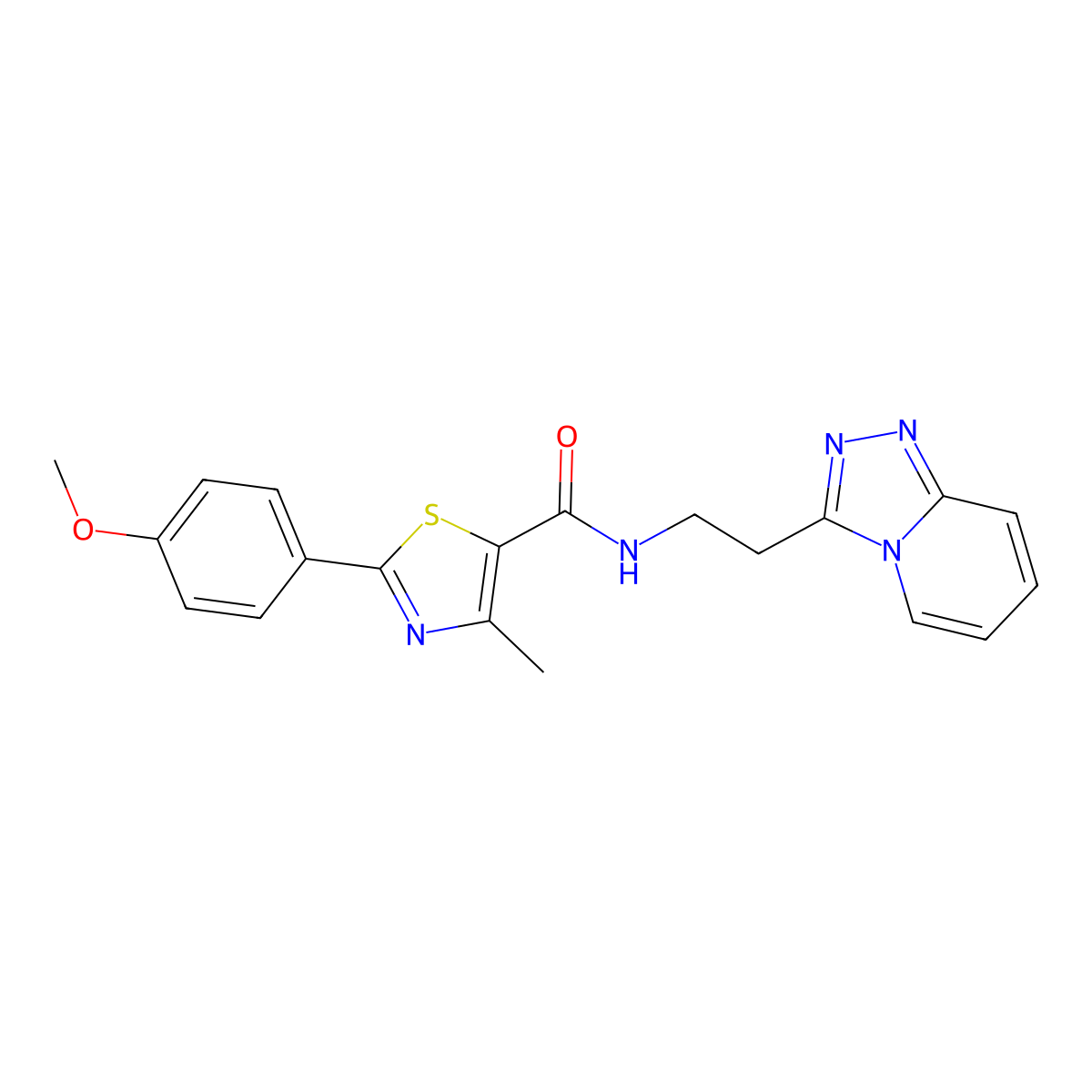 2-(4-methoxyphenyl)-4-methyl-N-(2-[1,2,4]triazolo[4,3-a]pyridin-3-ylethyl)-1,3-thiazole-5-carboxamide molecular structure, CAS 1061092-25-8