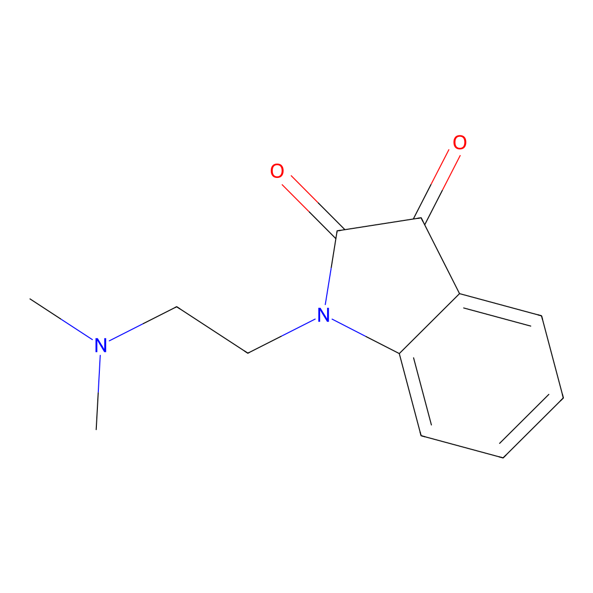 1-[2-(dimethylamino)ethyl]-2,3-dihydro-1H-indole-2,3-dione molecular structure, CAS 106110-60-5