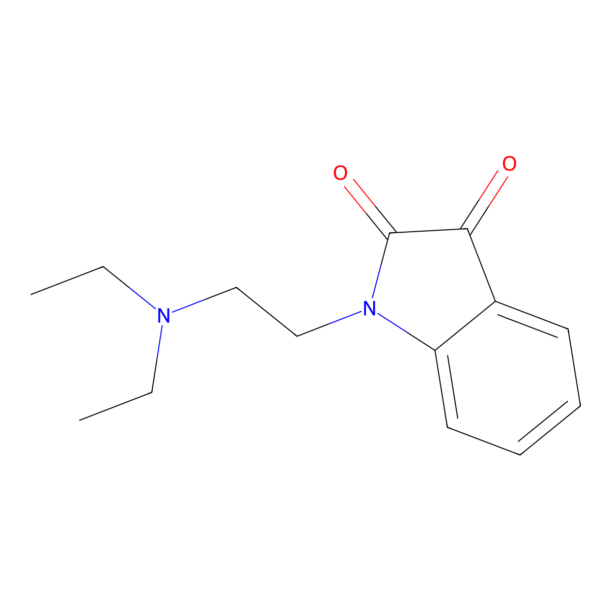 1-[2-(diethylamino)ethyl]-1H-indole-2,3-dione molecular structure, CAS 106110-61-6