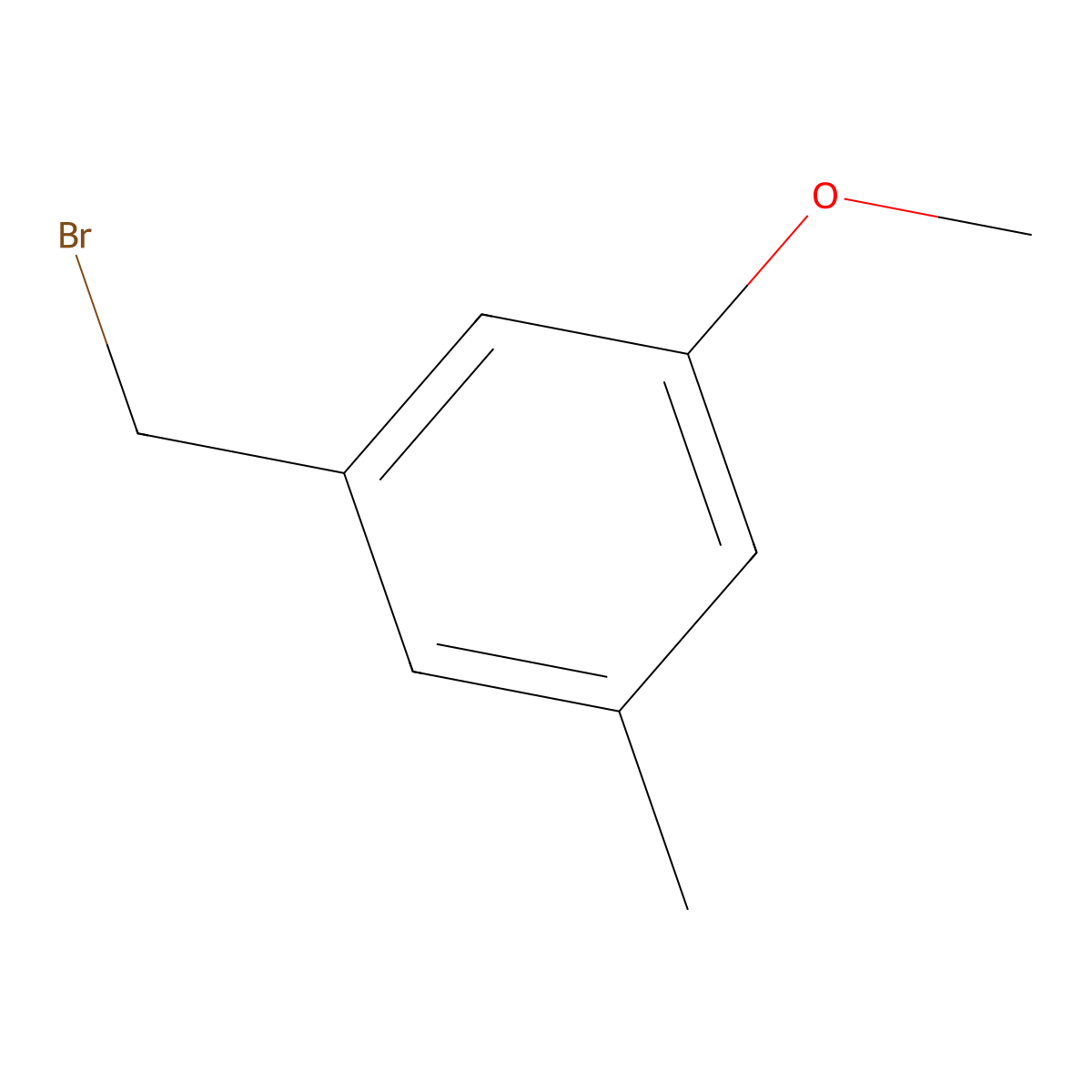 1-(Bromomethyl)-3-methoxy-5-methylbenzene molecular structure, CAS 106116-42-1