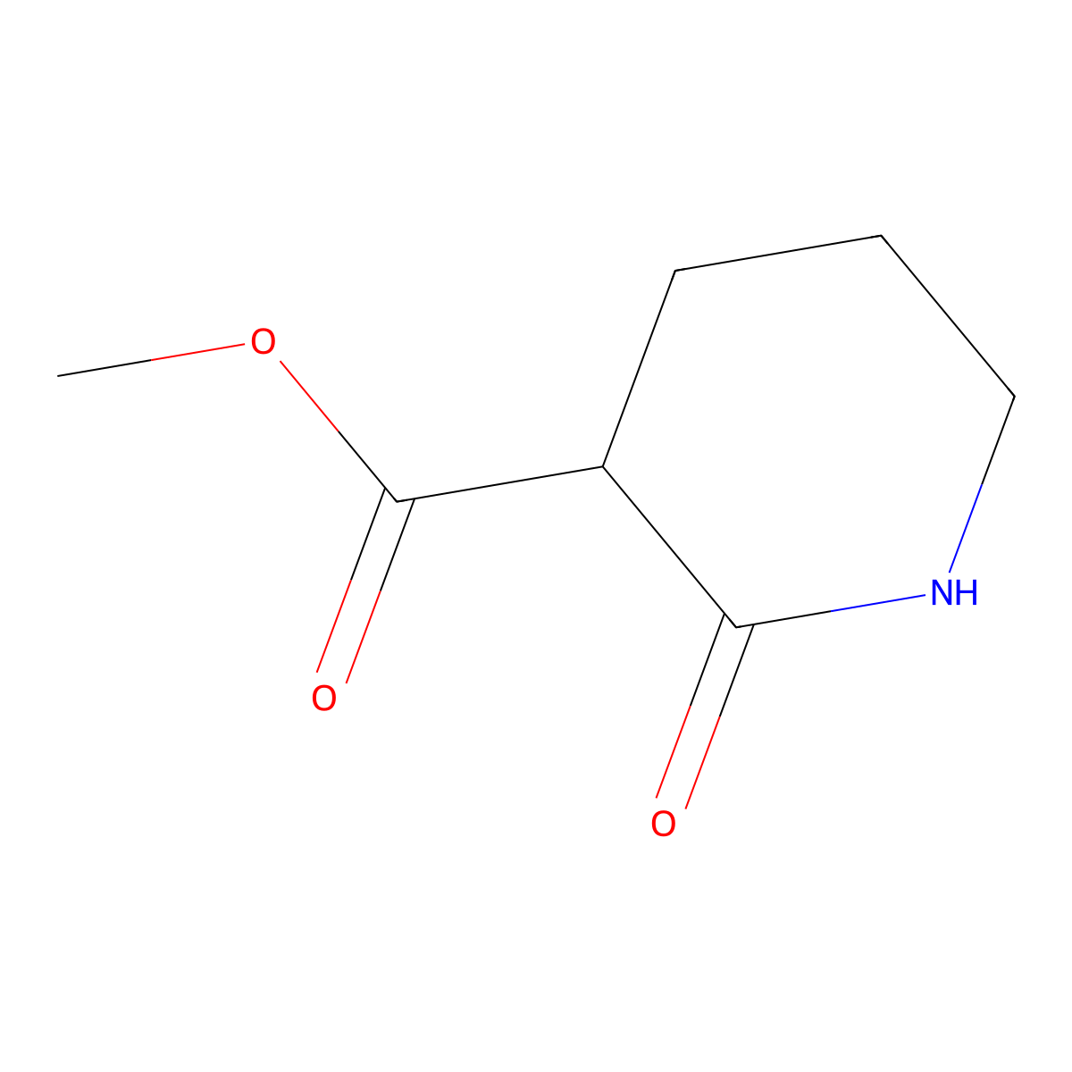 Methyl 2-oxopiperidine-3-carboxylate molecular structure, CAS 106118-94-9