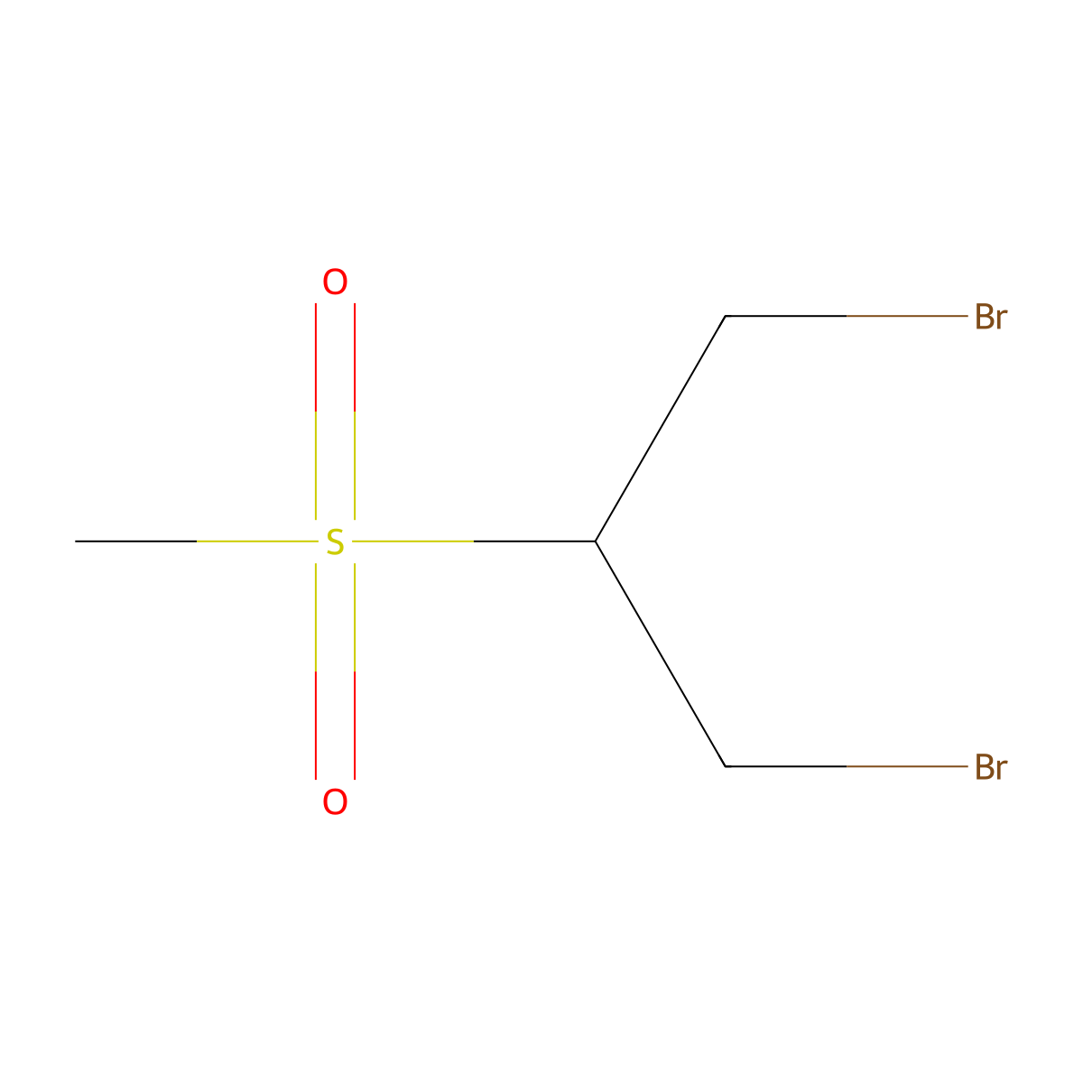 Propane, 1,3-dibromo-2-(methylsulfonyl)- molecular structure, CAS 106124-83-8